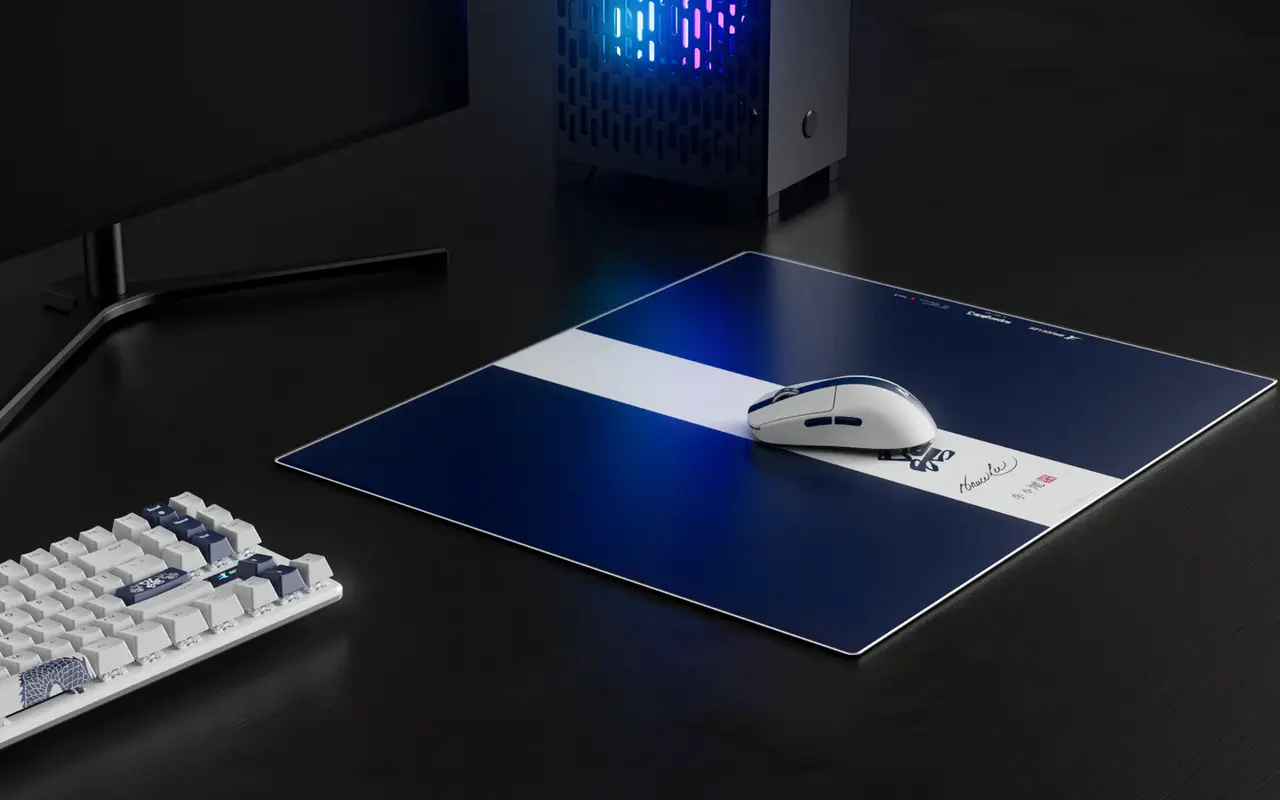 [Bruce Lee 85th Edition] Superglide 3 Glass Mousepad XL - NAVY