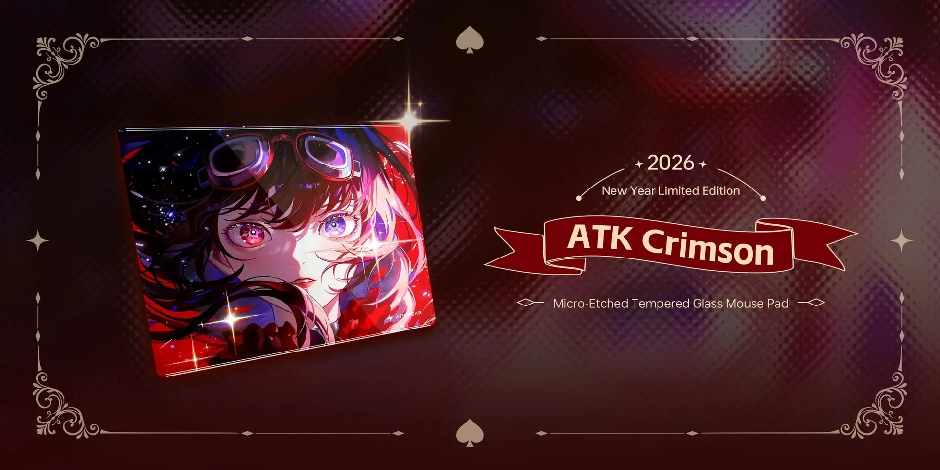 ATK Crimson Limited Edition Glass MousePad